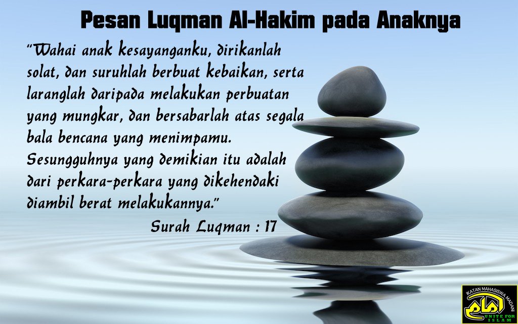 IMAM Official on Twitter: "Pesan Luqman Al-Hakim kepada