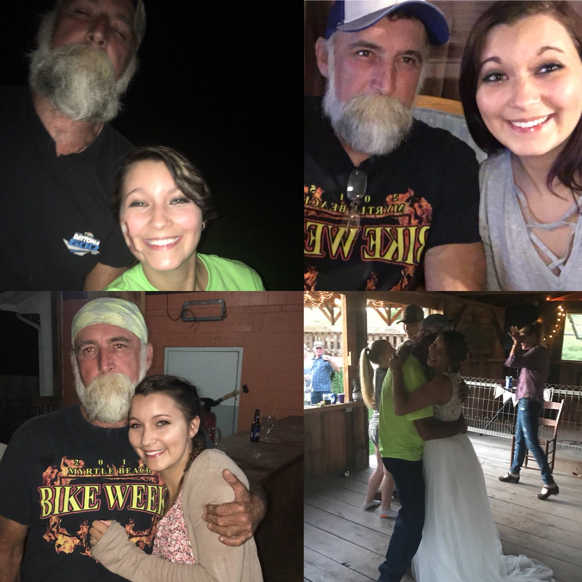 MakeIt_Rayne07's tweet photo. Made a collage of my father in law & I. 3/4 of these pics he doesnโt remember taking ๐๐
#drunkenproblems https://t.co/Vi5x9AF2l1