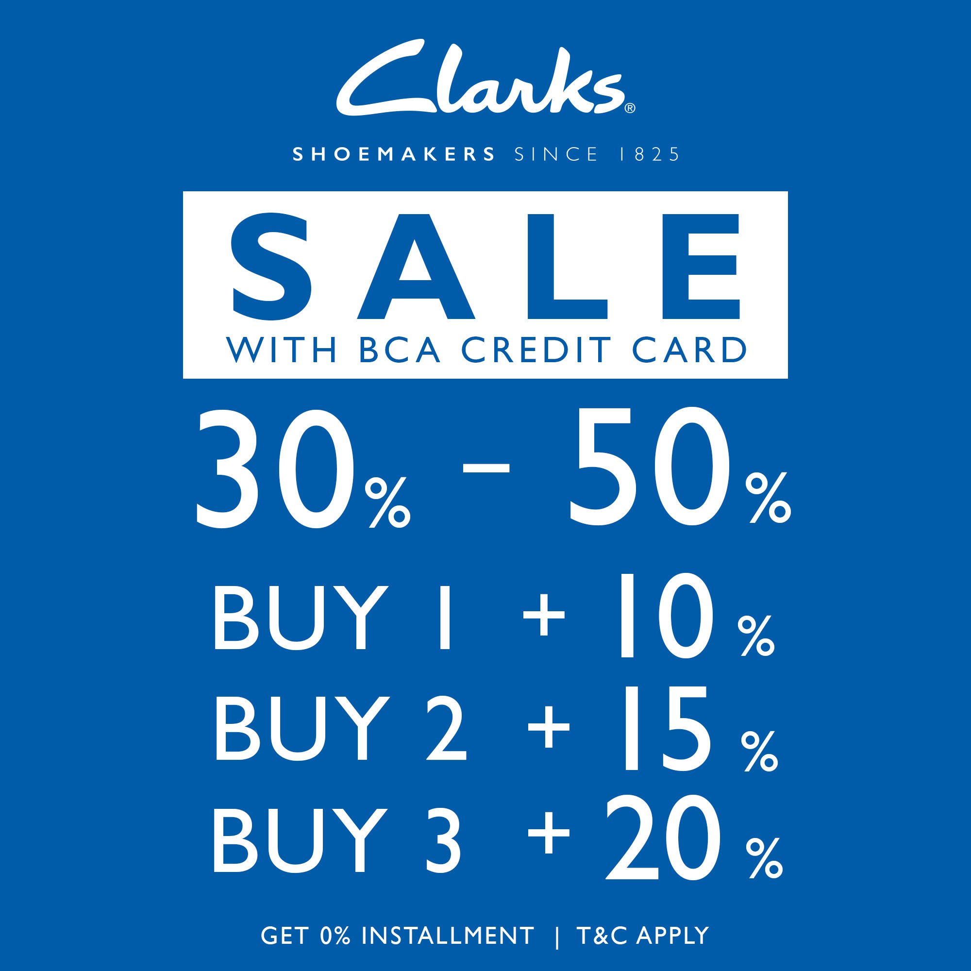 Paris Van Java Resort Lifestyle Place on X CLARKS SPECIAL PROMO WITH BCA CREDIT CARDS 1 31 DEC 2017 Get additional discount on Sale Items from 30 to 50 OFF