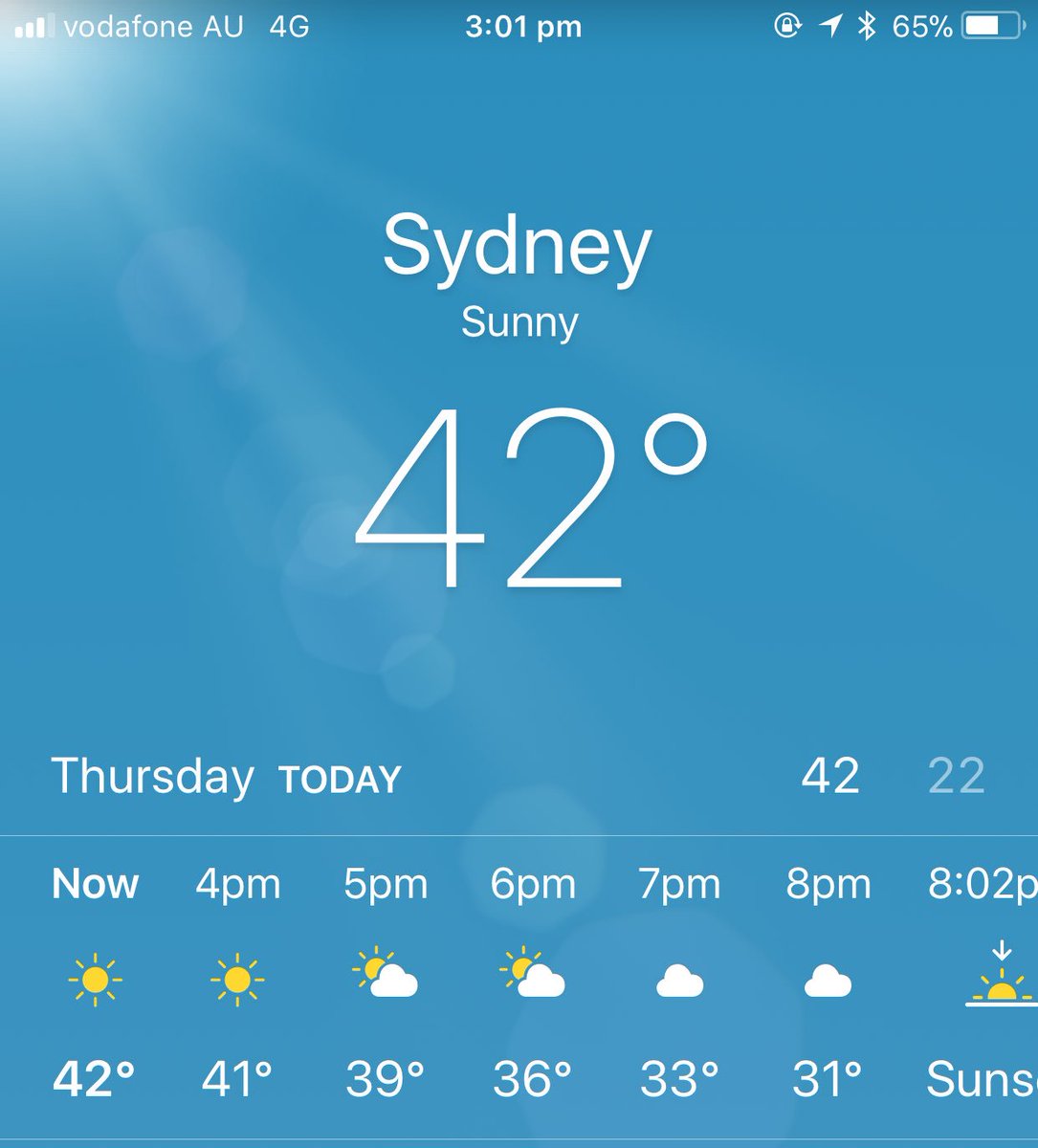 Alen Champ on X: It's currently 42 degrees Celsius in Sydney