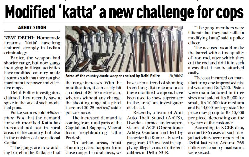 abhaytoi's tweet image. My report on the latest modification on #Katta have increased the firing range. #illegalfirearms #homemadeweapon.
