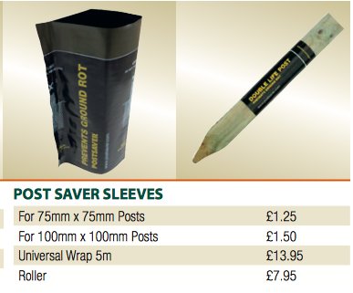 Avoid rotting wood with <a href="/postsaver/">Postsaver</a> sleeves! Available online ow.ly/2XIr30gUJ0w Protect your timber this winter #Timber #Fencing #PostSaver