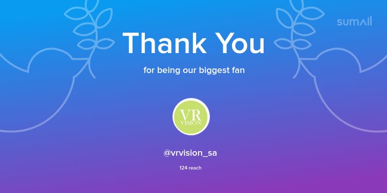 Our biggest fans this week: @vrvision_sa. Thank you! via sumall.com/thankyou?utm_s…