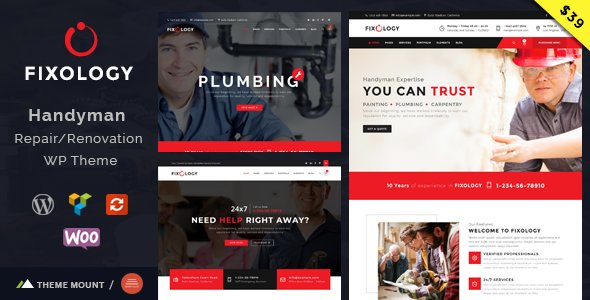 ThemeMount's tweet photo. Presenting our new theme: "Fixology | Handyman Multi-Service WordPress Theme" https://t.co/MkDPxNKh6U