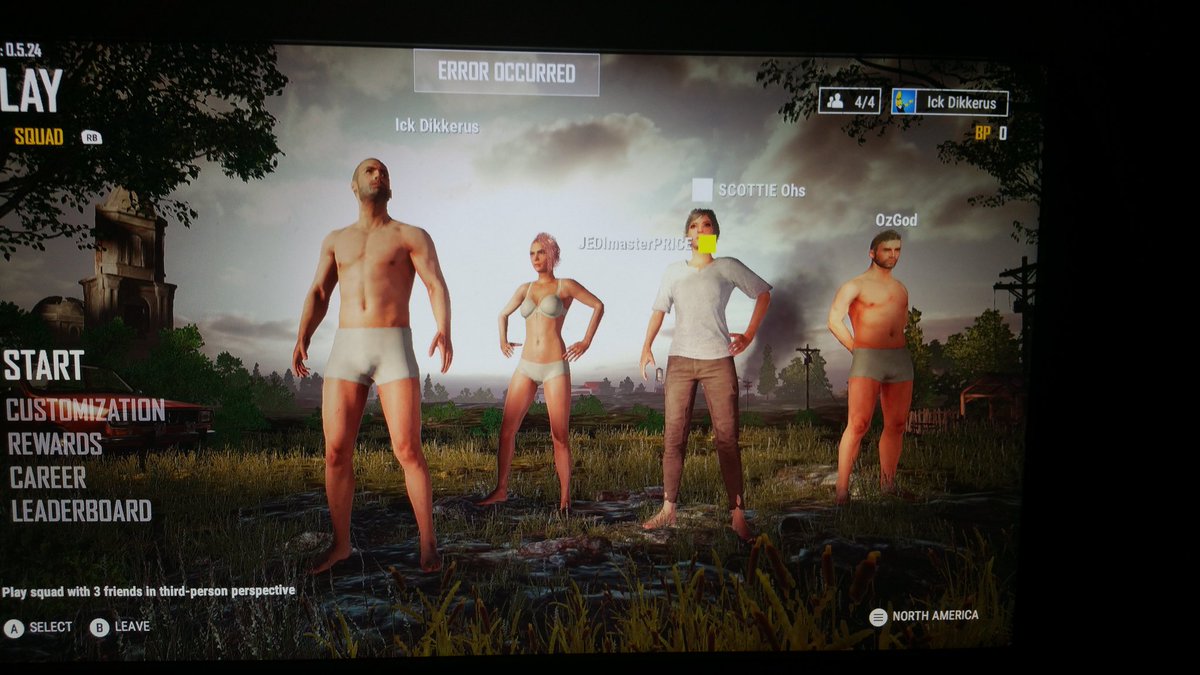 TheJamieHerring's tweet image. @PLAYERUNKNOWN  loving the xbox launch! Even though we all look like meth-heads lol #XboxOne #PUBG #ConsoleRelease