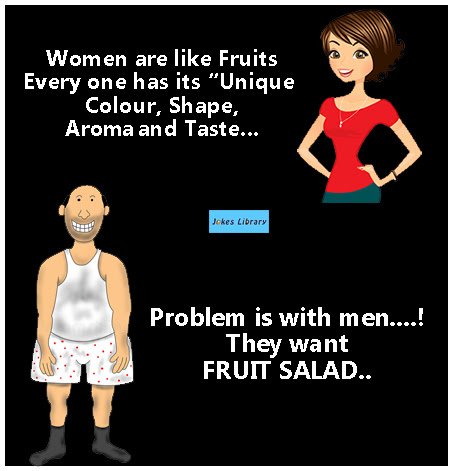 Jokes_Library's tweet image. Different Chooses😂😂😂
#woman #man #fruits  #Salad  #problems