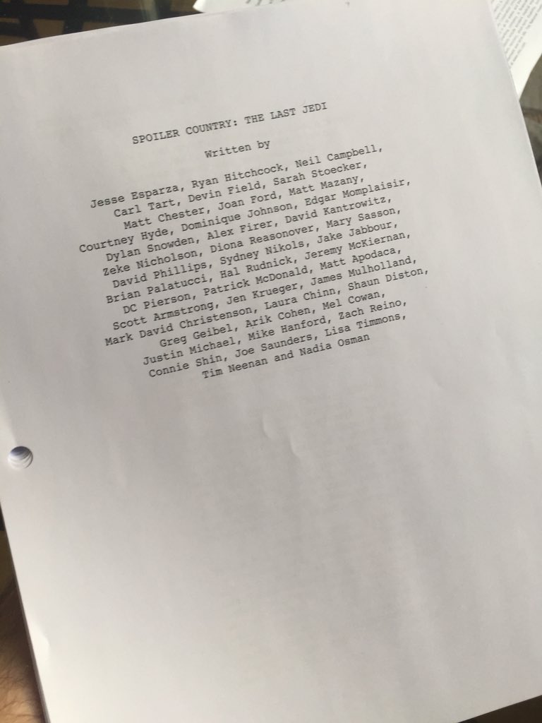 SpoilerCountry's tweet photo. This is going down tonight @ucbsunset 10:30pm SPOILER COUNTRY: THE LAST JEDI - Great List of writers!!! Tix: https://t.co/yiO8cqaI8D #starwarsthelastjedi https://t.co/fW0BW2uyiM
