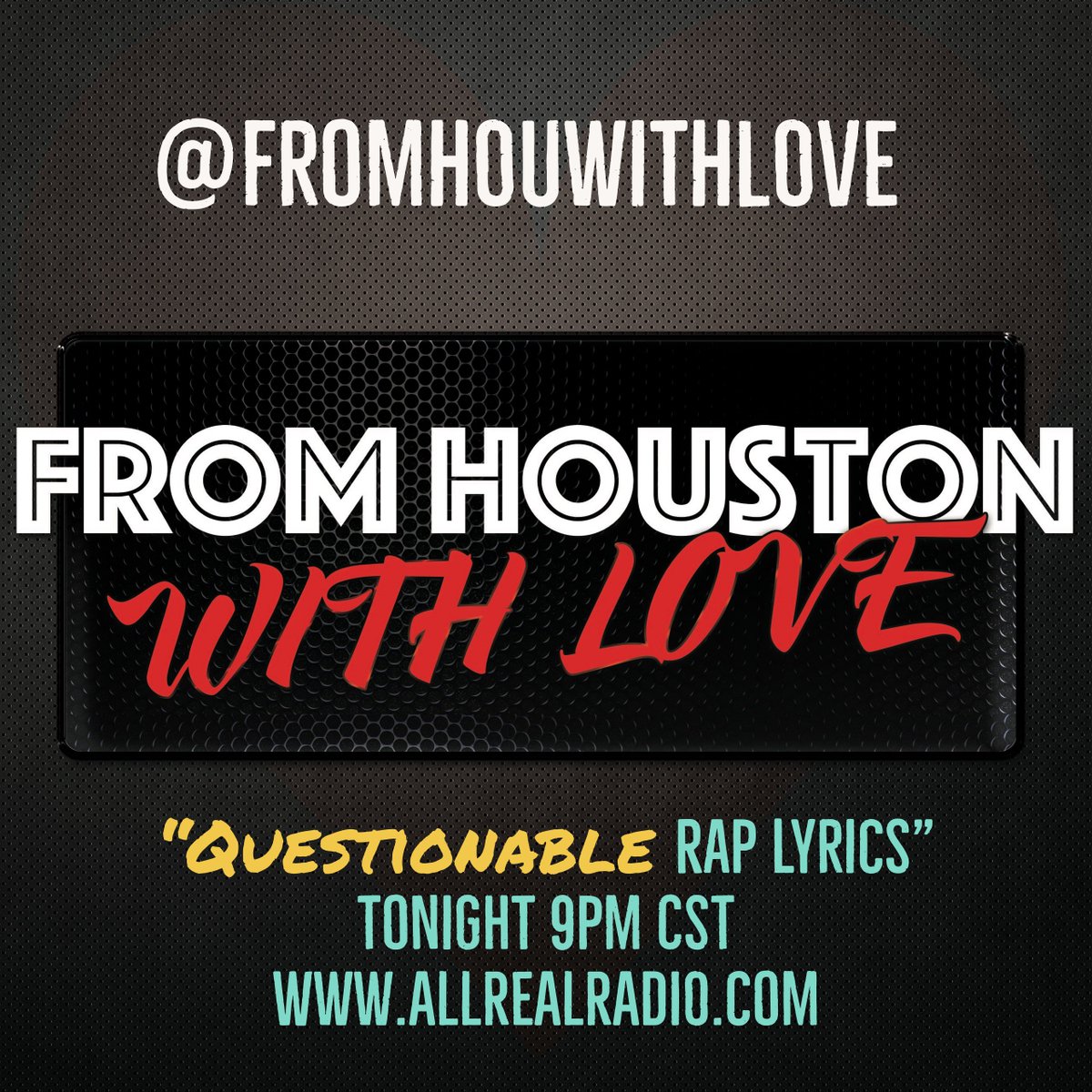 fromhouwithlove's tweet photo. Look.
People like to talk about how much music “sucks” now. But rap has always had its troublesome moments. Tonight we’re going to explore some regrettable lyrics that left is scratching our heads. 9pm central on https://t.co/3b0Y2JodZ9
#fromhoustonwithlove #allrealradio https://t.co/ZLLoDjT90w