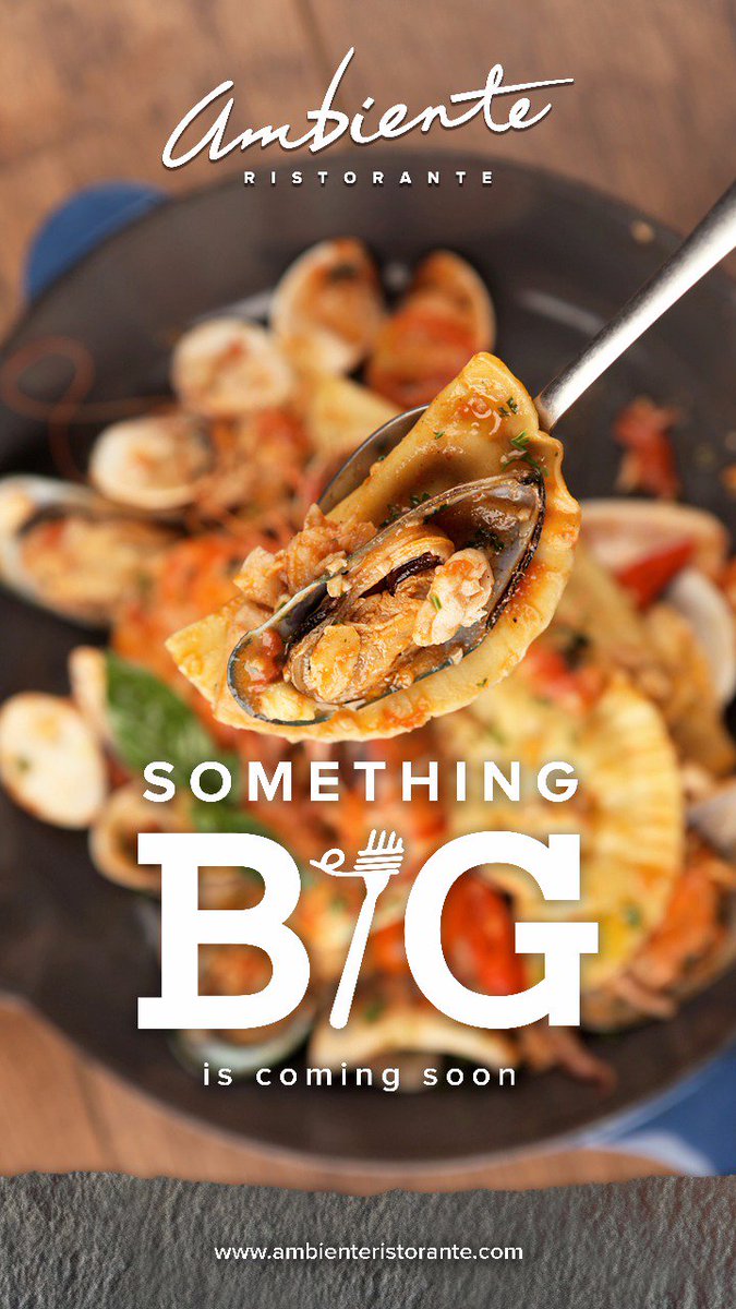 Something Big is Coming Soon!

Get to know us more, go follow our instagram @Ambienteristorante for something bigger!