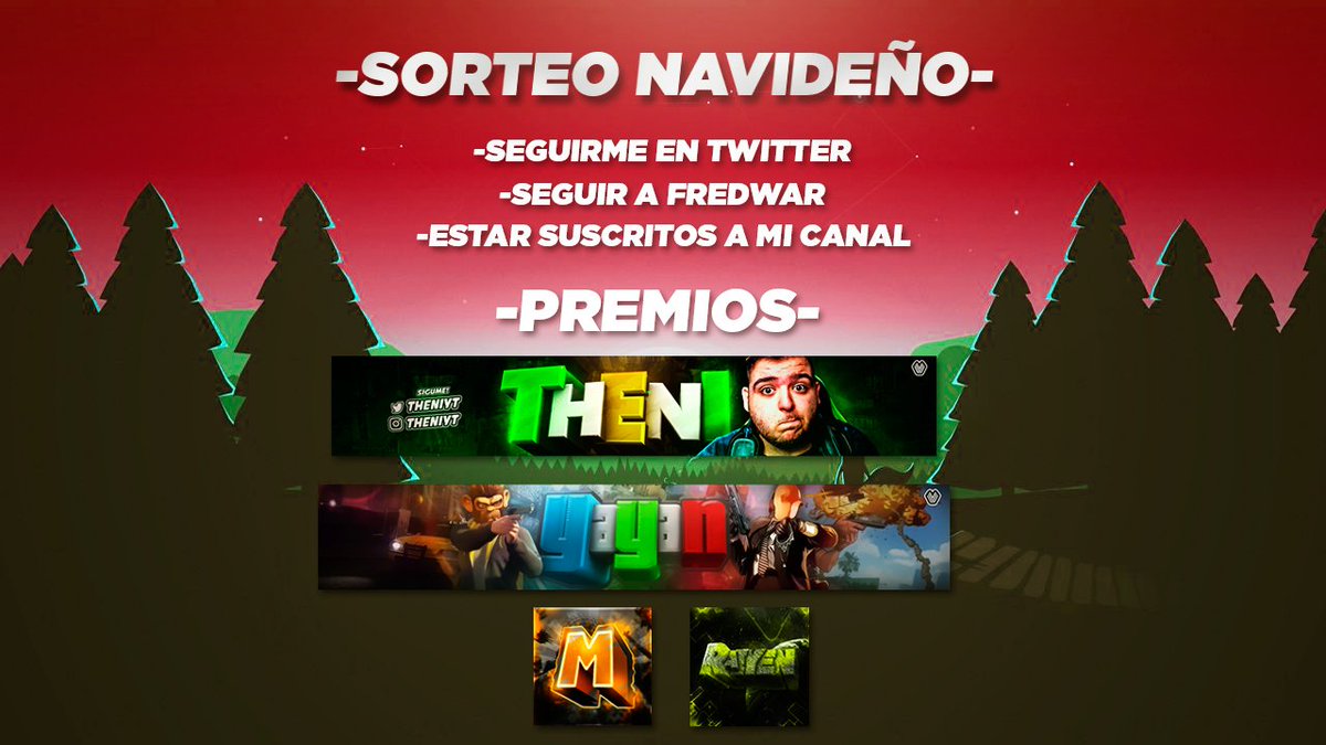 VarGraphs's tweet photo. 🎄-SORTEO NAVIDEÑO-🎄

🚀SEGUIRME : @VarGraphs 
🤶SEGUIR A : @FreddySHD 
🎄ESTAR SUSCRITOS AL CANAL : https://t.co/0LNmT7ikCS

❄️ -PARA PARTICIPAR HACER TODOS LOS REQUISITOS- ❄️
🚀 -FINALIZA EL 25/12/2017. https://t.co/6hqPLWd63l