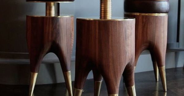 finestteak's tweet photo. #TeakFurniture David Cruz’s adjustable-height Molar barstool of walnut, patinated brass, and leather - Blackman Cruz visit us also https://t.co/qfM3GjPmdP https://t.co/6ug4IWzI5X https://t.co/9zsl2I82MK
