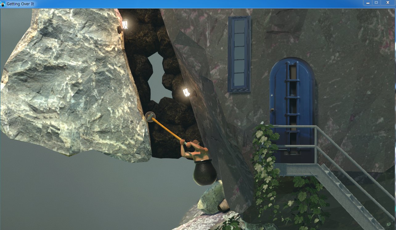 屈辱スカイダイビング Getting Over It ここマジで難しすぎるんだけど僕の攻略方法は 左側の壁を使って右端に身体を固定 垂直跳び 押す感じで 頂点に達したところで右に回すとランプに引っかかる 上に引っかかったら滑らないように垂直跳びで左に 屈辱スカイダイビング Getting Over It ここマジで難しすぎるんだけど僕の攻略方法は 左側の壁を使って右端に身体を固定 垂直跳び 押す感じで 頂点に達したところで右に回すとランプに引っかかる 上に引っかかったら滑らないように垂直跳びで左に