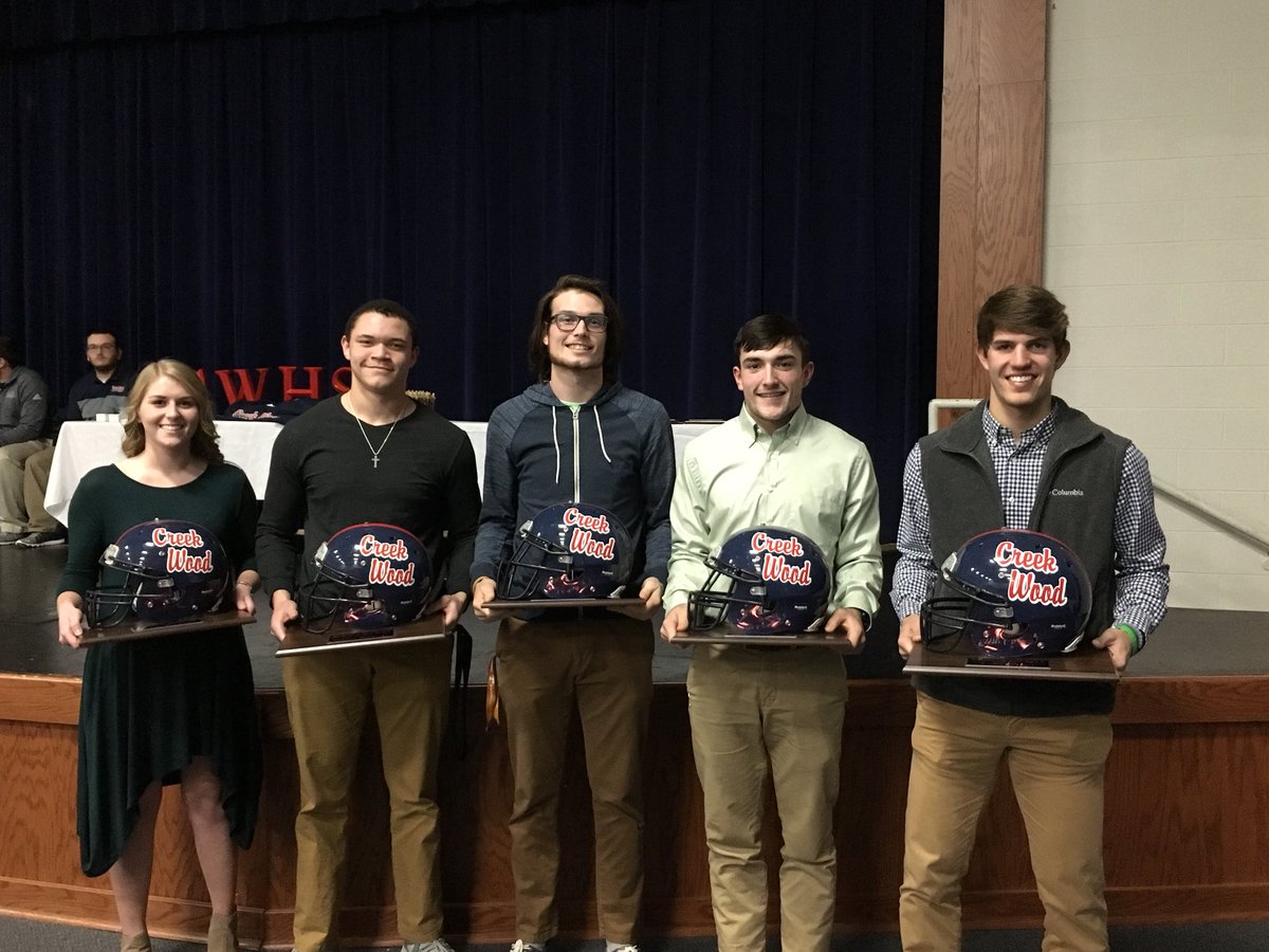 These Red Hawks have devoted their high school years to <a href="/CWRedHawksFB/">Creek Wood Football</a> Honored to be their coach. #ForeveraRedHawk