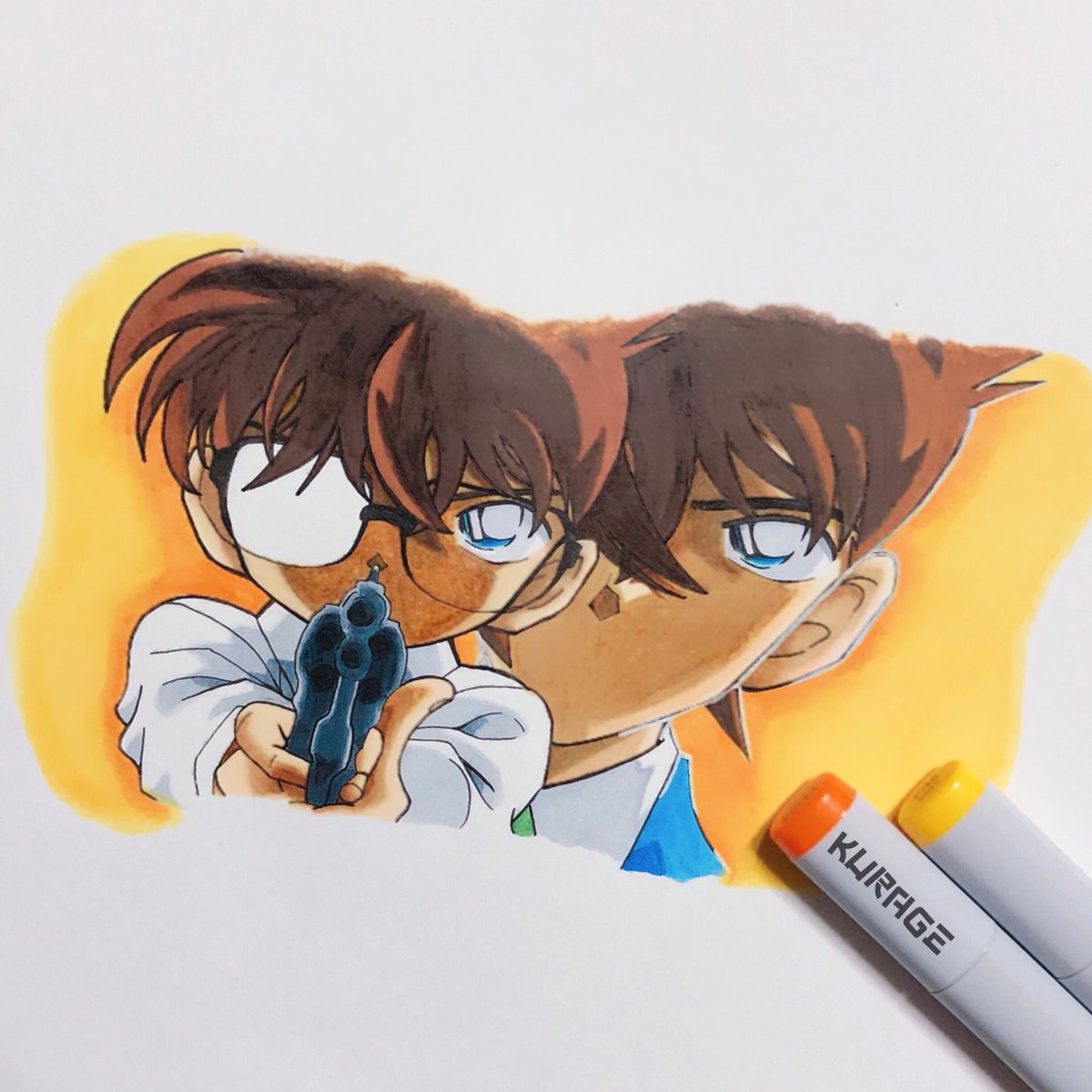 ぽんこつ 完成 色塗り不出来でショック 突然ですが劇場版で好きなシーン描いていこうシリーズ 第1弾は14番目の 標的でした 名探偵コナン 模写 コピック 14番目の標的 コナンクラスタさんと繋がりたい T Co Yewcbli3nu