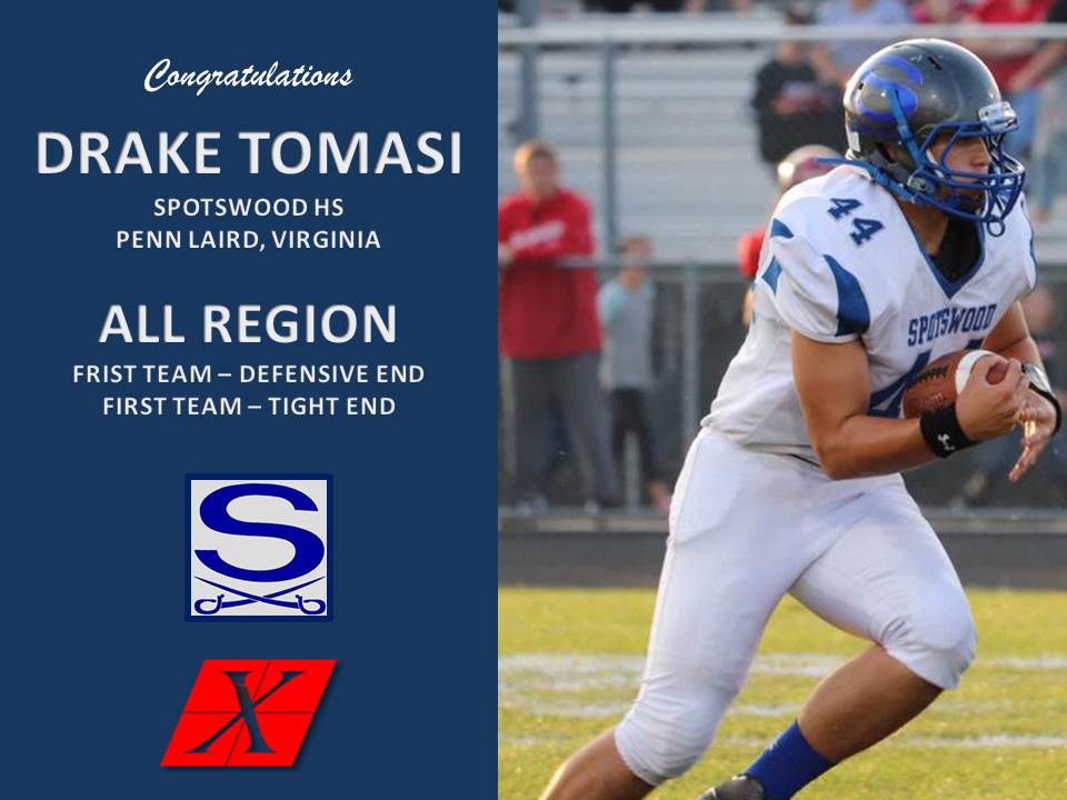 nexgenscouting's tweet photo. Congratulations NEXGEN recruit Drake Tomasi @draketomasi Spotswood HS, Penn Laird, Virginia named All Region First Team Defensive End and First Team Tight End https://t.co/mzrl48xePi
