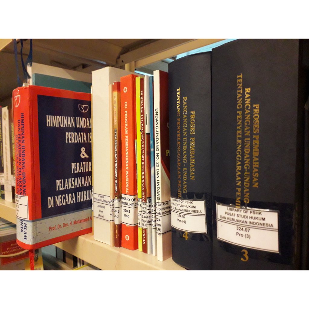 3.       Koleksi Referensi
Putusan, peraturan, internal riset, ensiklopedi dan kamus hukum, Undang-undang
