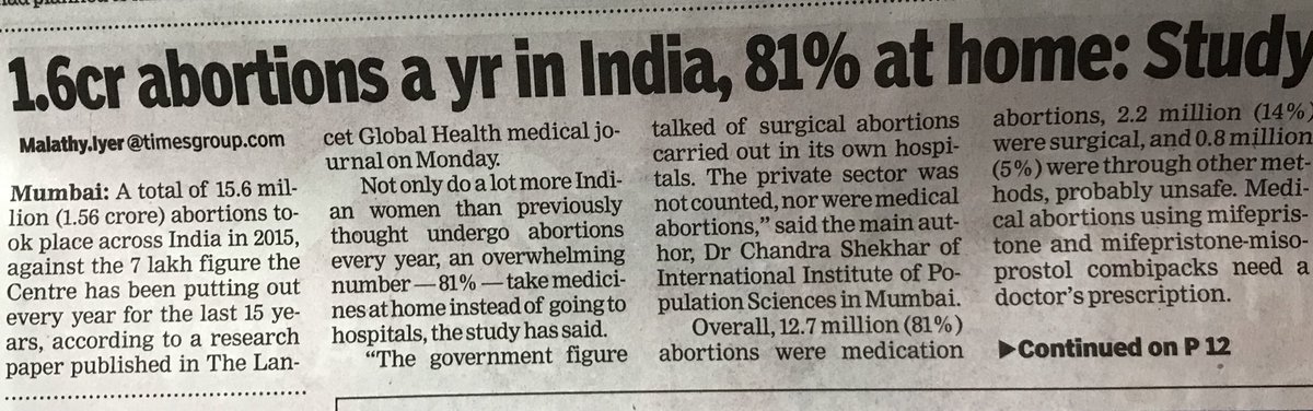 PandaJay's tweet image. These two front page stories in today&apos;s @timesofindia tell a story! Rest assured the prudery of the 1st will lead to more of the 2nd...
While some kinds of ads are indeed inappropriate for daytime viewing, birth control &amp;amp; family planning ads shd&apos;nt be counted in those🙏🏼🙏🏼🙏🏼