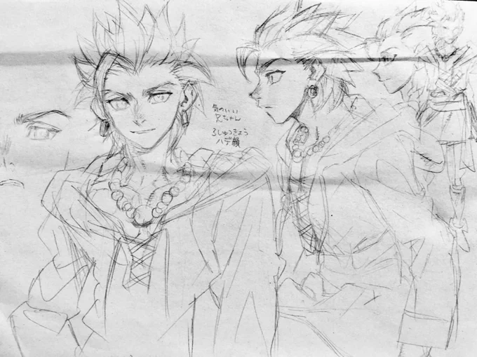 せっかくなので練習カミュさんもアップしときます。こっちのがいい感じやん…!wwそして紙の扱い雑やな!! 