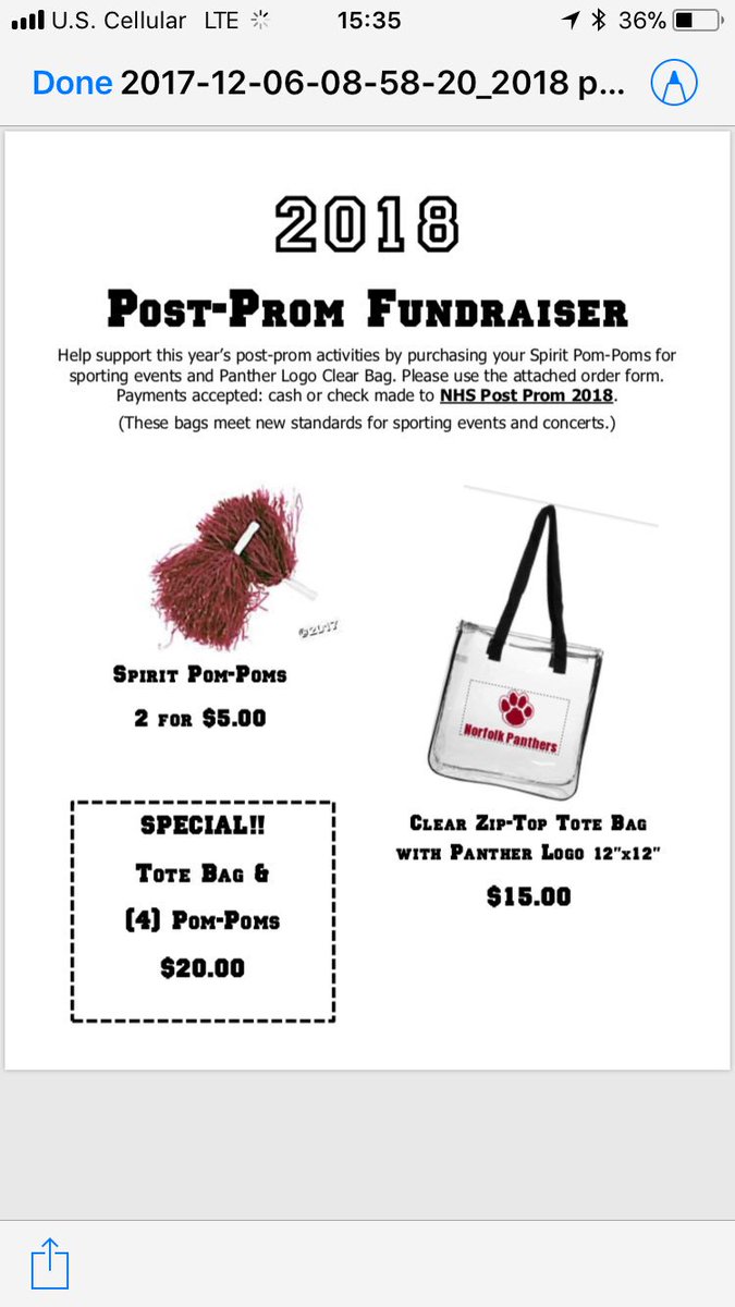 NHSpostprom2018's tweet photo. Get your Pom-Poms and Panther clear bags in time for Christmas. Talk to your favorite NPS Senior https://t.co/2uUIhdeXd2