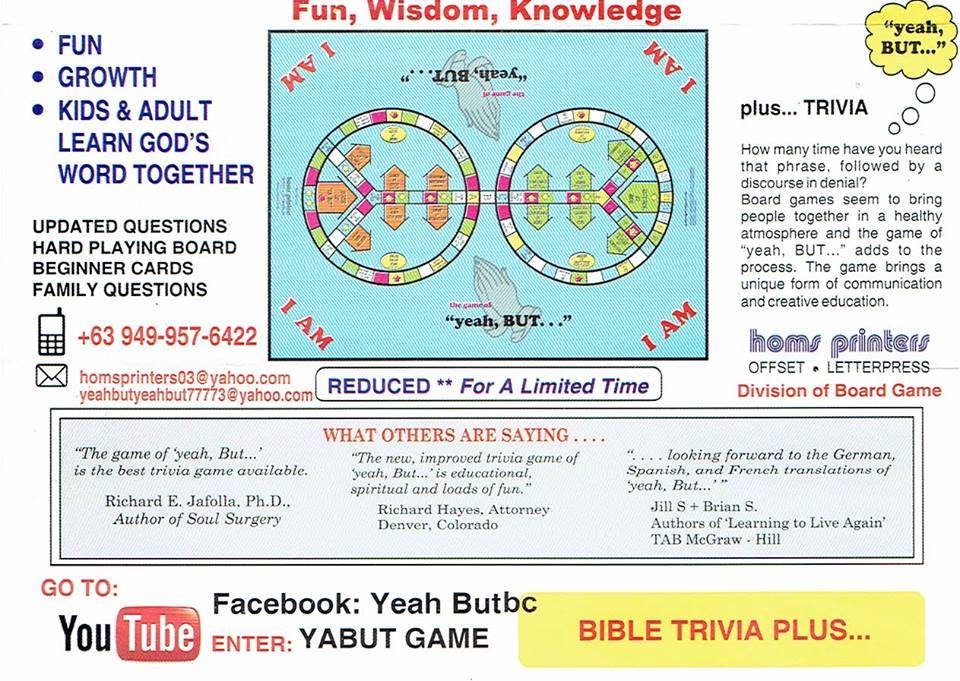 yeahbutIAM's tweet photo. @anastef62 @_paultaylor69 YABUT? "Yeah But" BoardGame-Laugh TOGETHER-PutUnderTheChristmas Tree? Wisdom&amp;HelpOthers2!GIFT of LIFE FB:Yeah Butbc/ eBay:YeahButBoardGame https://t.co/ktWjBRbxFP