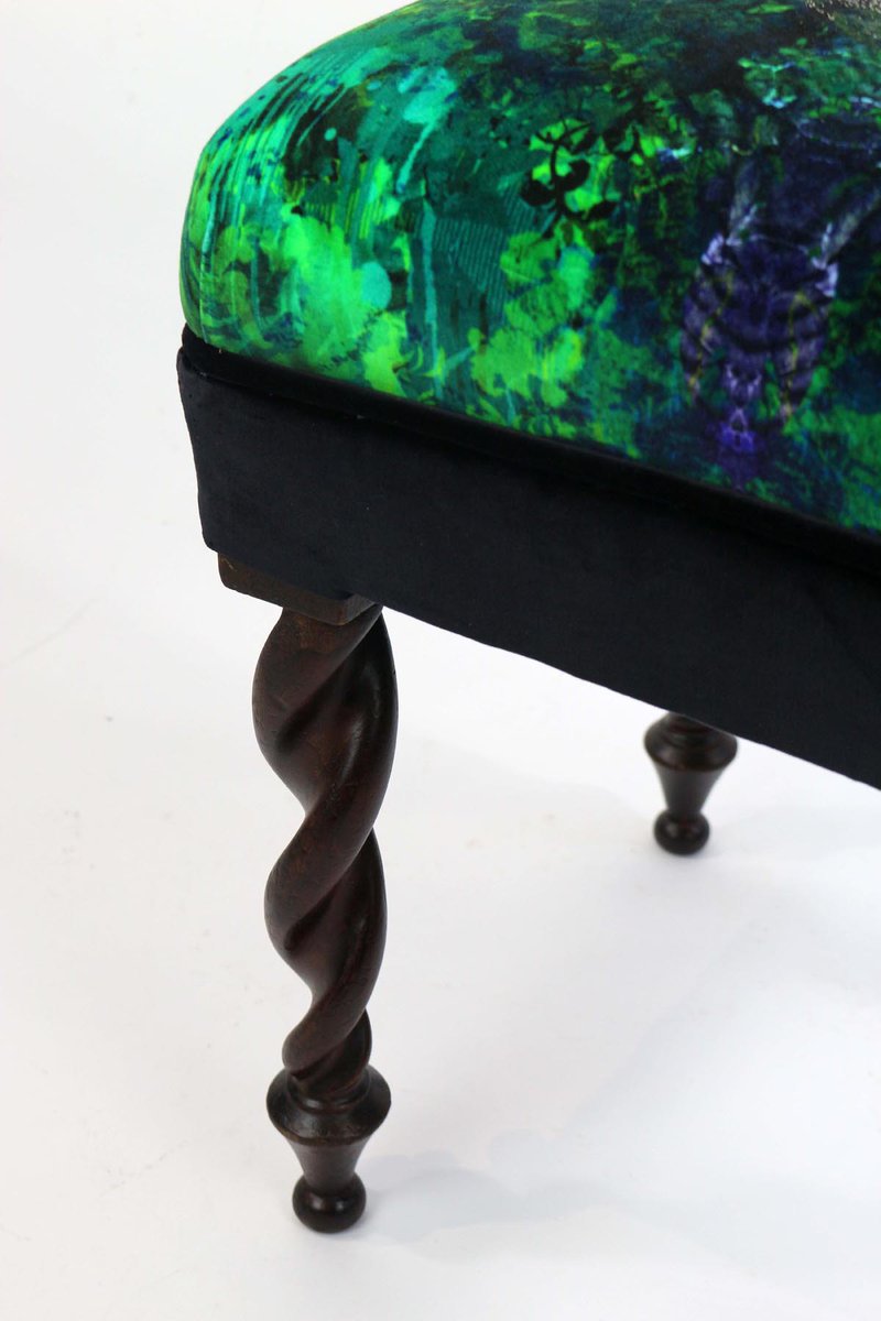 TBeasties's tweet photo. Day 12 of our Advent Stool Calendar and looking for a new home is the Tourmaline Barley Twist Stool at £380. Please email customerservices@timorousbeasties.com for more info and to buy. #stooladay #christmas #advent #furniture #upholstery https://t.co/iQDw5cywu8
