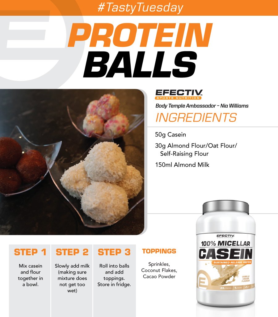 These little treats are a must for your Festive menu's this year, <a href="/EfectivNutri/">Efectiv Nutrition</a> Micellar Casein Protein Balls. #TastyTuesday