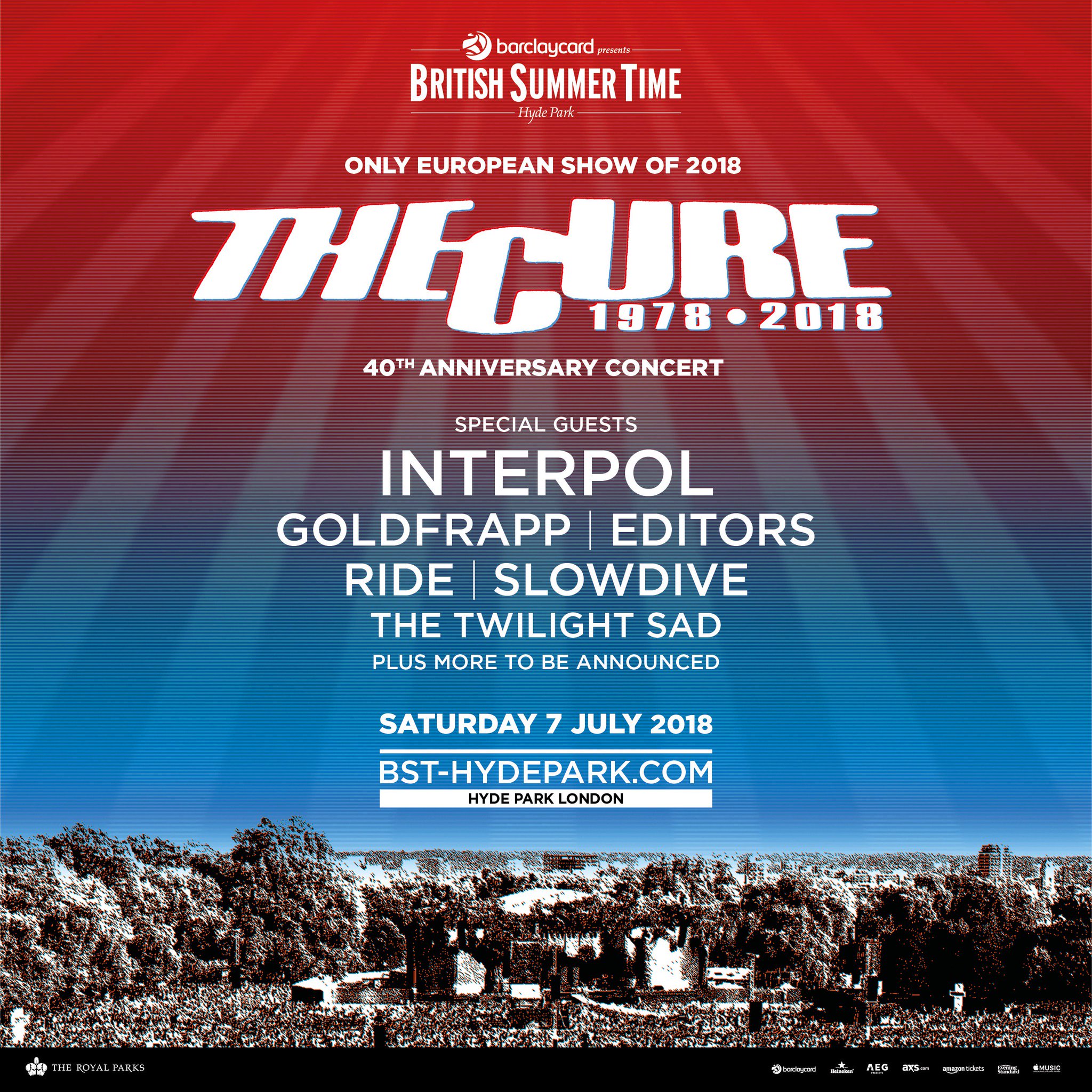 The Cure on Twitter "THE CURE will be celebrating 40 imaginary years on Saturday 7th July 2018