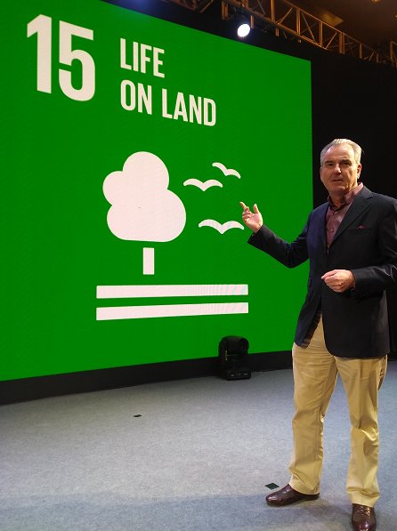 FAOForestry's tweet photo. For ownership and support the #SDGs need to be communicated broadly, the UN approach is a good example for keeping it simple. - Ingwald Gschwandtl #FCN2017 #ESPcon9 https://t.co/fvbnpePQlX
