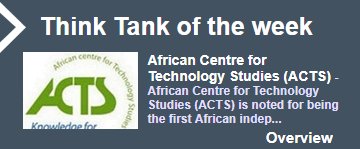 The #thinktankoftheweek is African Centre for Technology Studies (ACTS) <a href="/ACTSNET/">ACTS</a> 
thinktankmap.org/ThinkTankDetai…
#climate #thinktank #ranking