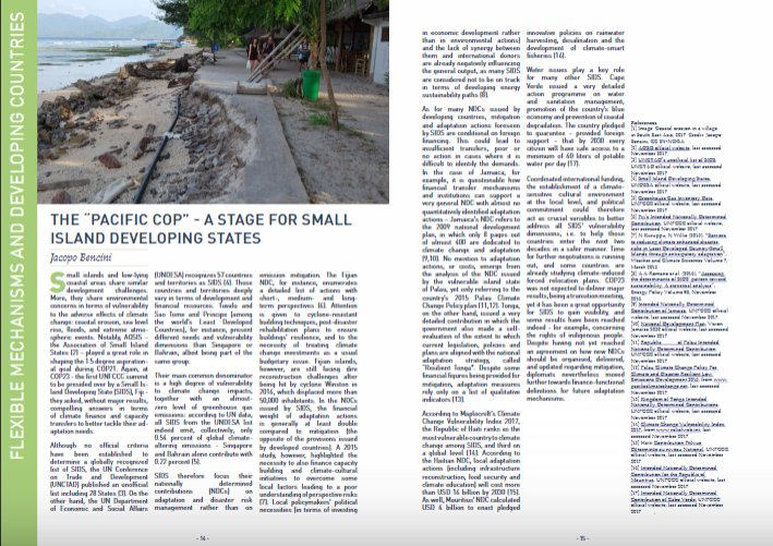 A good read! "The “#Pacific COP”: a stage for #Small #Island #Developing #States" - read on #ICPmagazine 
issuu.com/iccg/docs/iccg…