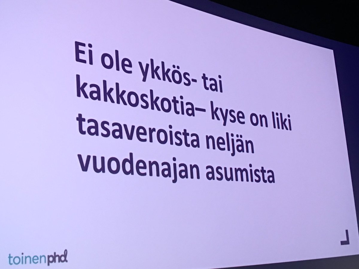 Asumisen kaksoisidentiteetti, potentiaali 2,5 milj. ihmistä <a href="/Janicky/">Jani Halme</a> #digitalist