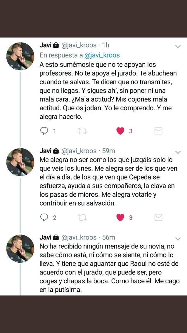 ot_comentando's tweet photo. El mejor hilo que he leido hasta ahora sobre Cepeda,                        G R A C I A S @javi_kroos #OTDirecto12D https://t.co/GUisGrEpxF
