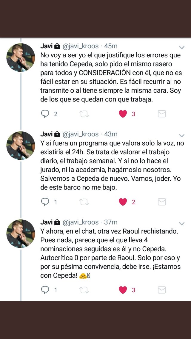 ot_comentando's tweet photo. El mejor hilo que he leido hasta ahora sobre Cepeda,                        G R A C I A S @javi_kroos #OTDirecto12D https://t.co/GUisGrEpxF