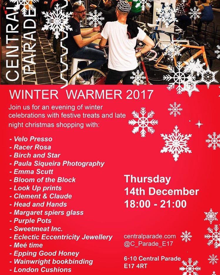 Look Up (@lookupprints) on Twitter photo XMAS CHEER // E17
6-9pm Thursday 14th December at @C_Parade_E17 - winter wonderland with food, craft stalls, music and special offers at <a href="/LookUpPrints/">Look Up</a> <a href="/BLOOMoftheBLOCK/">BLOOM of the BLOCK</a> <a href="/emmylouscutt/">Emma Scutt 💙💛</a> @psfamilyphoto XMAS CHEER // E17
6-9pm Thursday 14th December at @C_Parade_E17 - winter wonderland with food, craft stalls, music and special offers at <a href="/LookUpPrints/">Look Up</a> <a href="/BLOOMoftheBLOCK/">BLOOM of the BLOCK</a> <a href="/emmylouscutt/">Emma Scutt 💙💛</a> @psfamilyphoto