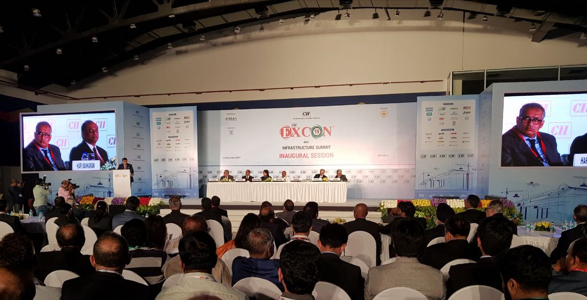 MahindraTrukBus's tweet photo. Mr. #AnantGeete, #Minister of #HeavyIndustries, inaugurated #Asia’s biggest #constructionequipment #exhibition, #EXCON 2017 in presence of 500 #delegates. @MahindraRise @Vinod_sahay @RajanWadhera1 @GoenkaPk #EXCON2K2017 @CII_Excon_2017 #Excon2017 https://t.co/GNZkm3Y3ci