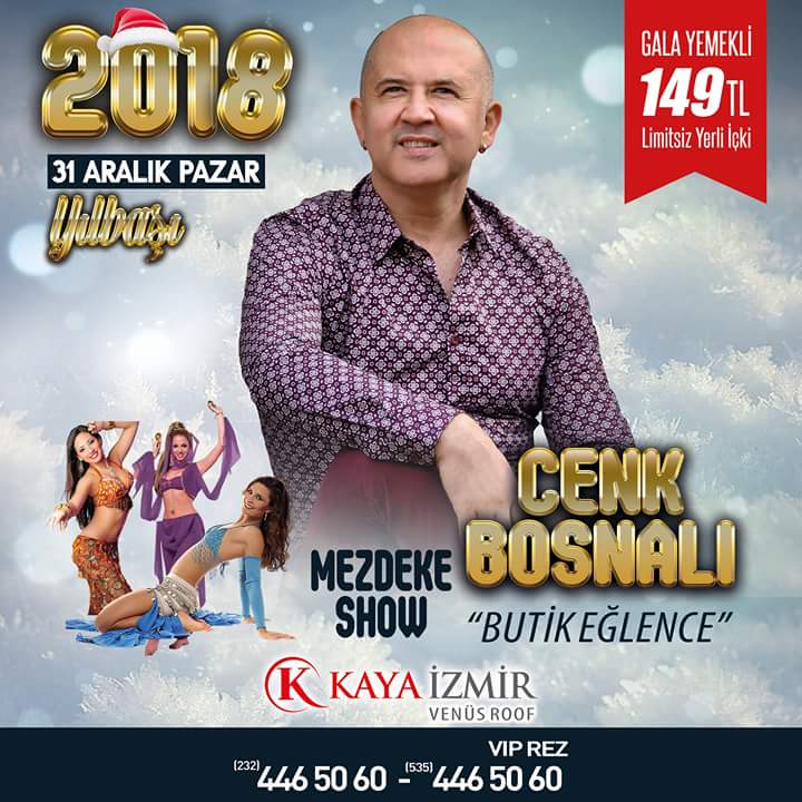nariyebosnali's tweet photo. Cenk Bosnalı 31 Aralık Cumartesi günü Kaya Thermal Otelde Venüs Roof Salonunda sizlerle! Gala yemekli ve Limitsiz yerli içki ile gerçekleşecek olan etkinlikte Mezdeke Show'da geceye renk katacak.
Detaylı bilgi için: 0232 4465060 - 0535 4465060 #izmireglence #izmiryilbasi #yilbasi https://t.co/yyLkKEJRcU
