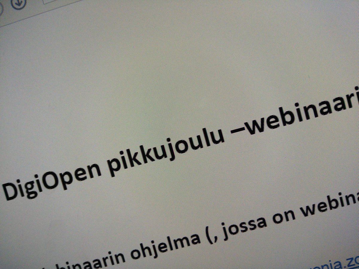 DigiOpen pikkujoulu webinaari käynnistynyt! #digiopenpikkujoulu #karelia #savonia #uef