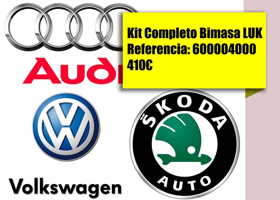 RIntegran's tweet photo. Kit Completo Bimasa LUK, referencia: 600004000 👉👉https://t.co/EranaFAMV8
⭕AUDI: A4, A6.
⭕SKODA: SUPERB.
⭕VW: PASSAT, PASSAT VARIANT. https://t.co/RCsQ2f96Oy