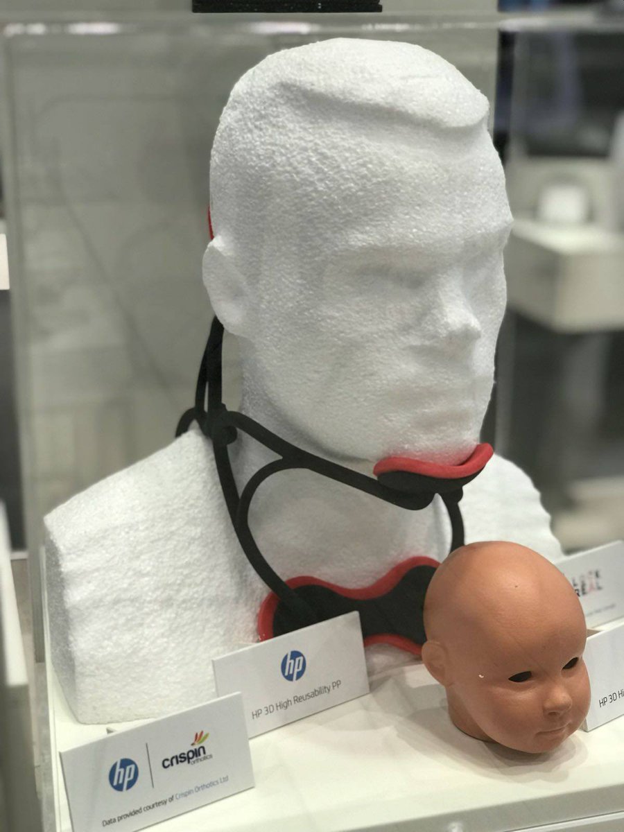 CrispinOrtho's tweet photo. HAPPY BIRTHDAY to two top technicians here at Crispin Orthotics, Joe celebrated by modelling one of our 3D printed collar designs at the recent #FormNext2017! #happybirthday #cake #3Dprinting #orthotics #3Dprintedorthotics #3Dscanning #crispinorthotics https://t.co/WljrGNde6C