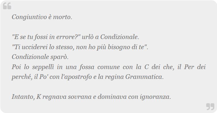 AbcElba's tweet photo. #OggiTwittoPer tutti gli italiani che non hanno perso la speranza! Il congiuntivo non è morto! https://t.co/cLnJlb0dgf