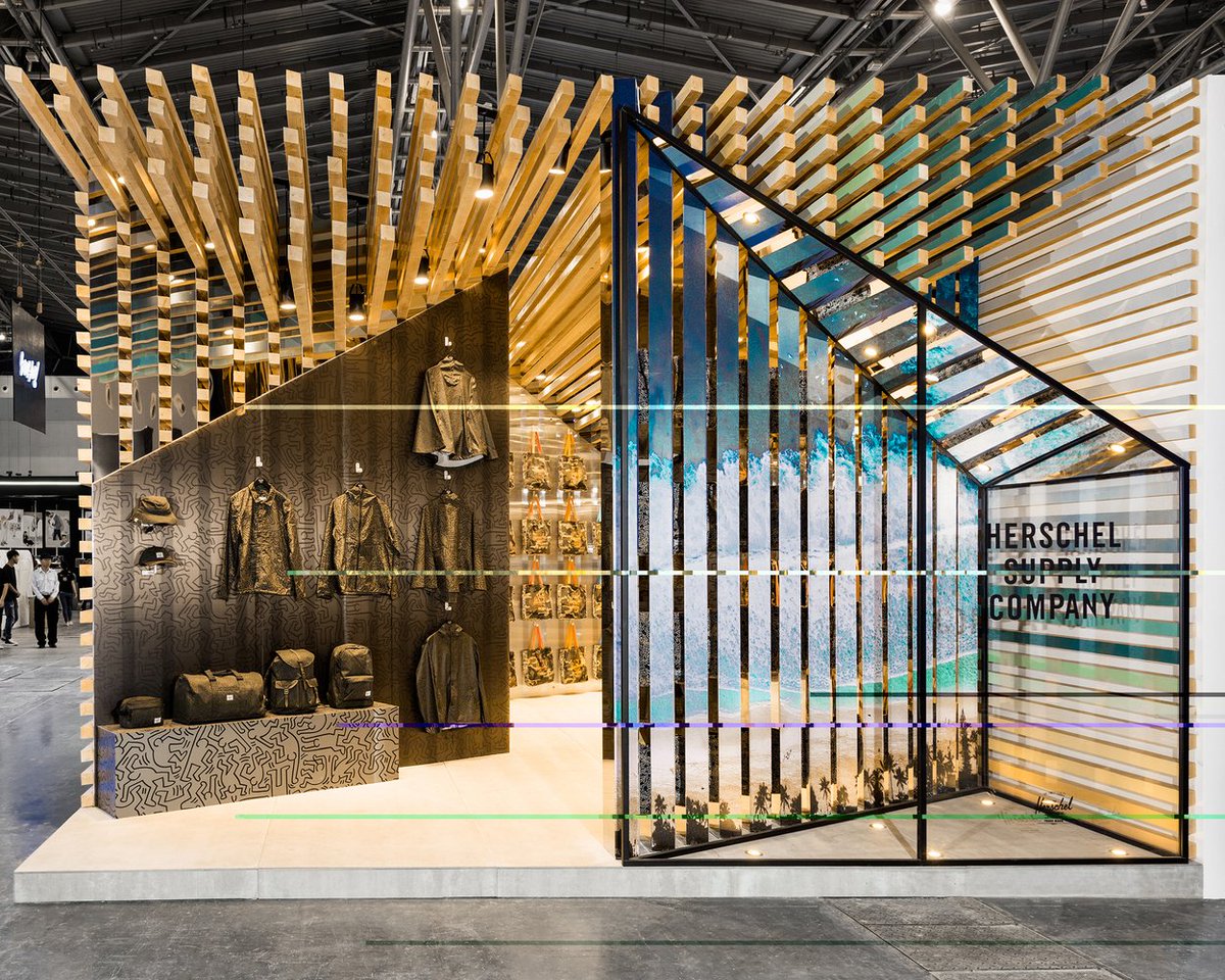 eventscapeinc's tweet photo. A few of us at Eventscape https://t.co/pCNrVPndK0 walk around with @Herschelsupply backpacks, so to see this #retaildesign (pop-up store) designed by #Linehouse has us all excited! // Want to know the inspiration behind this deisgn? https://t.co/7w95rpZX7W https://t.co/Y2jwIL31z4