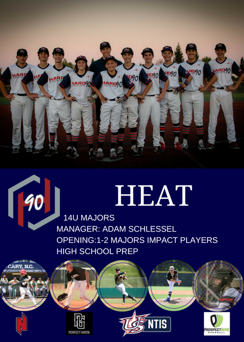 hard90baseball's tweet photo. The Heat is looking for 1 more impact player. If you think you can rise to the occasion to compete with some of the best 8th grade talent in the country, call The Clubhouse to schedule your assessment! #hard90 #live90 https://t.co/Qpj8mNjZDj
