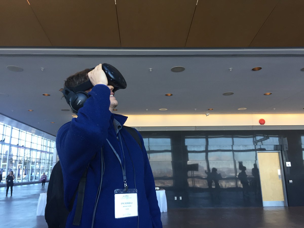 BreakingIceDoc's tweet photo. Try our VR experience at #ArcticChange2017 today to get a sneak peak of the #BreakingIceDoc before tomorrow's screening. https://t.co/NEtJx0FOQu