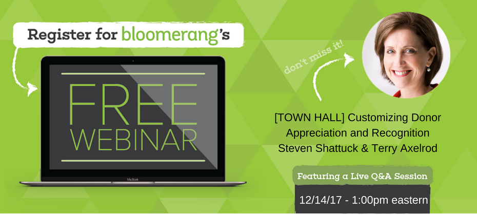 Join us this Thursday for a free webinar with <a href="/StevenShattuck/">Steven Shattuck</a> and <a href="/terryaxelrod/">Terry Axelrod</a> on strategies for customizing donor appreciation: cc.readytalk.com/registration/#…