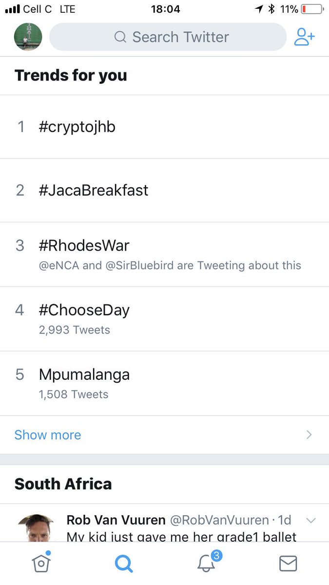 Trending #CryptoJHB @mattbrownza