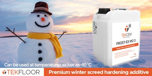 Tekfloor's tweet image. Eeeek! We&apos;ve been bled dry of our Frost-Ex MO 3 #WinterAdditive. Don&apos;t fret though, there&apos;s more on the way. If you get your orders in now, you won&apos;t get caught short when temperatures drop below 5degC.