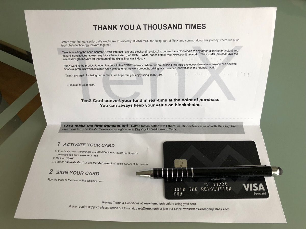 swfIke2k's tweet photo. #GotMyCard @tenxwallet Thx, it was a great investment! Happy to be with you... https://t.co/G6UEczbPsJ