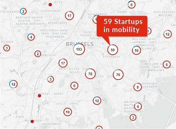 StartupsBe's tweet photo. Brussels counts for 59 startups active in mobility. Find more #AI #blockchain #cybersecurity #SAAS startups in the leading Belgian startup database and pin who's missing! ✅ https://t.co/TNEAjG4feK ✅ #BroadcastYourDNA #StartupsBeDatabase #BeTech https://t.co/y5MTJst1cH