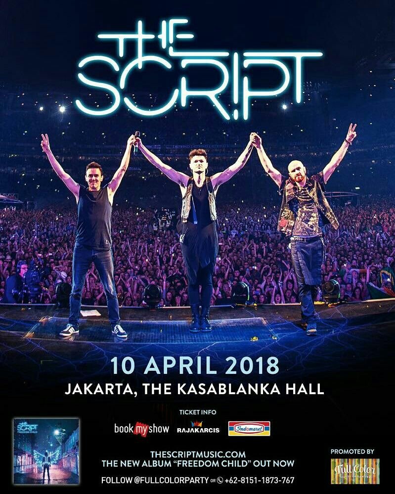 concertholic's tweet photo. Dear Scriptettes Indonesia! Great news is coming! @FullColorParty
@fullcolorparty proudly presents, @thescript "Freedom Child Tour" Live in Jakarta!
#thescript #freedomchildtourjakarta #TheScriptJKT
#FreedomChildTour #Scriptettes #Concert #Concertholic #ConcertholicID https://t.co/n6DaCSmS1D
