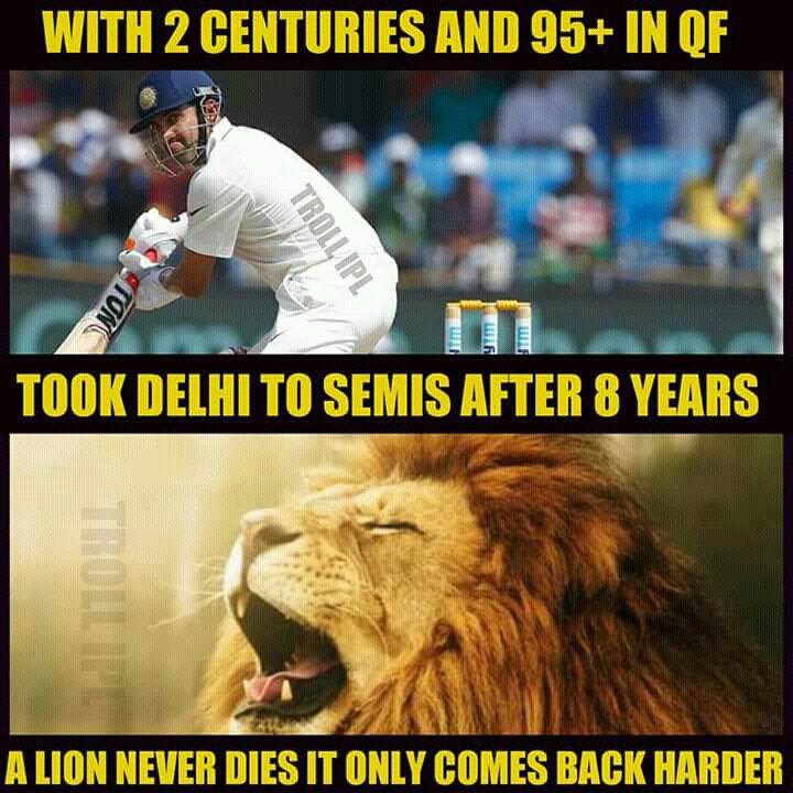 SushreeRonali's tweet photo. @GautamGambhir @imVkohli @AnushkaSharma My best wishes are always with u. 
Scoring 2 hundred &amp; 2 half-century 
And lead Delhi into semis after 7 years. 
There's a big big hug from me. 
Keep going always in such a way superstar.
Dear @BCCI we all want #BringBackGG https://t.co/BgyZhv1wuW
